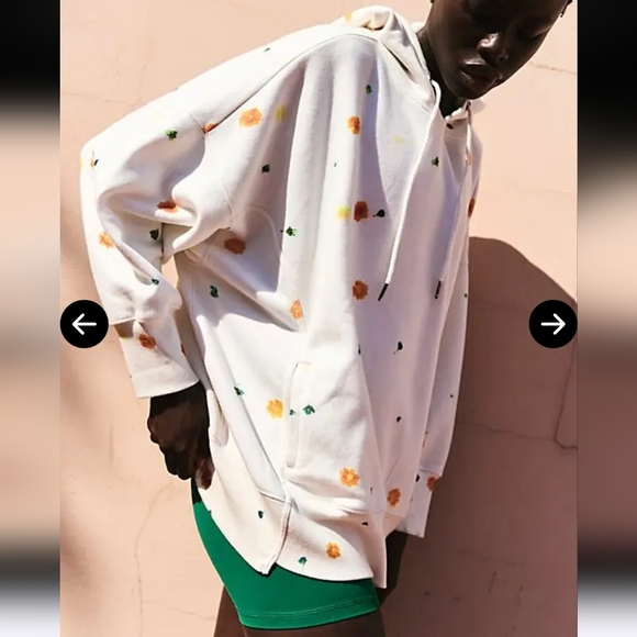 Free People Movent X DYEKWEEN Sprint To The Finish Hoodie In Marigold Combo - Picture 12 of 16